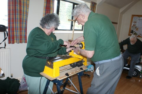 Dawn working it out with Bert